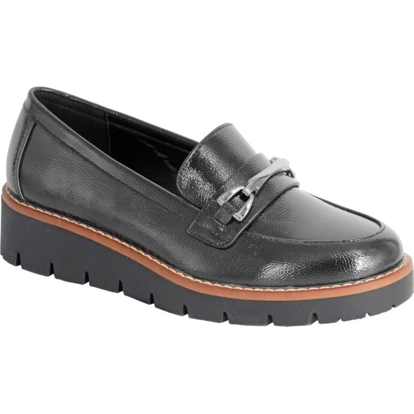 Cipriata Womens Miranda Saddle Trim Loafers