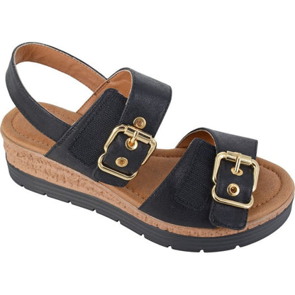Cipriata Womens Milia Twin Buckle Sandals