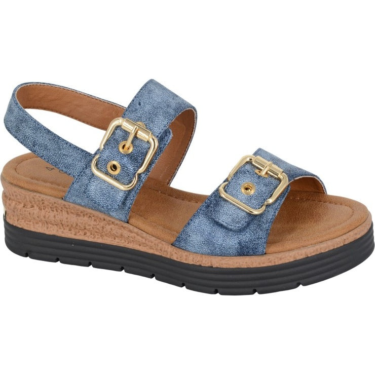 Cipriata Womens Milia Twin Buckle Sandals