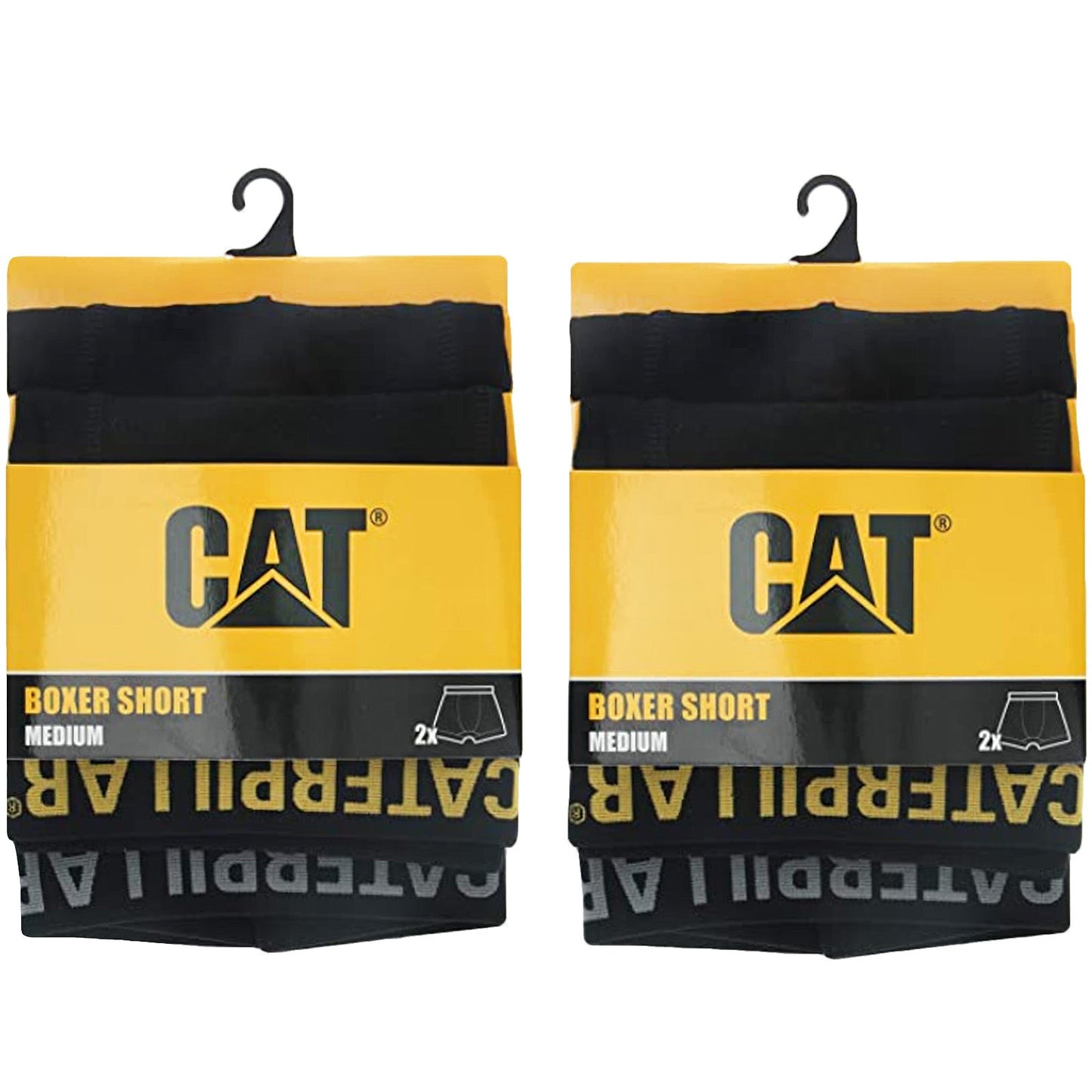 CAT Caterpillar Mens Logo Boxer Shorts - Black
