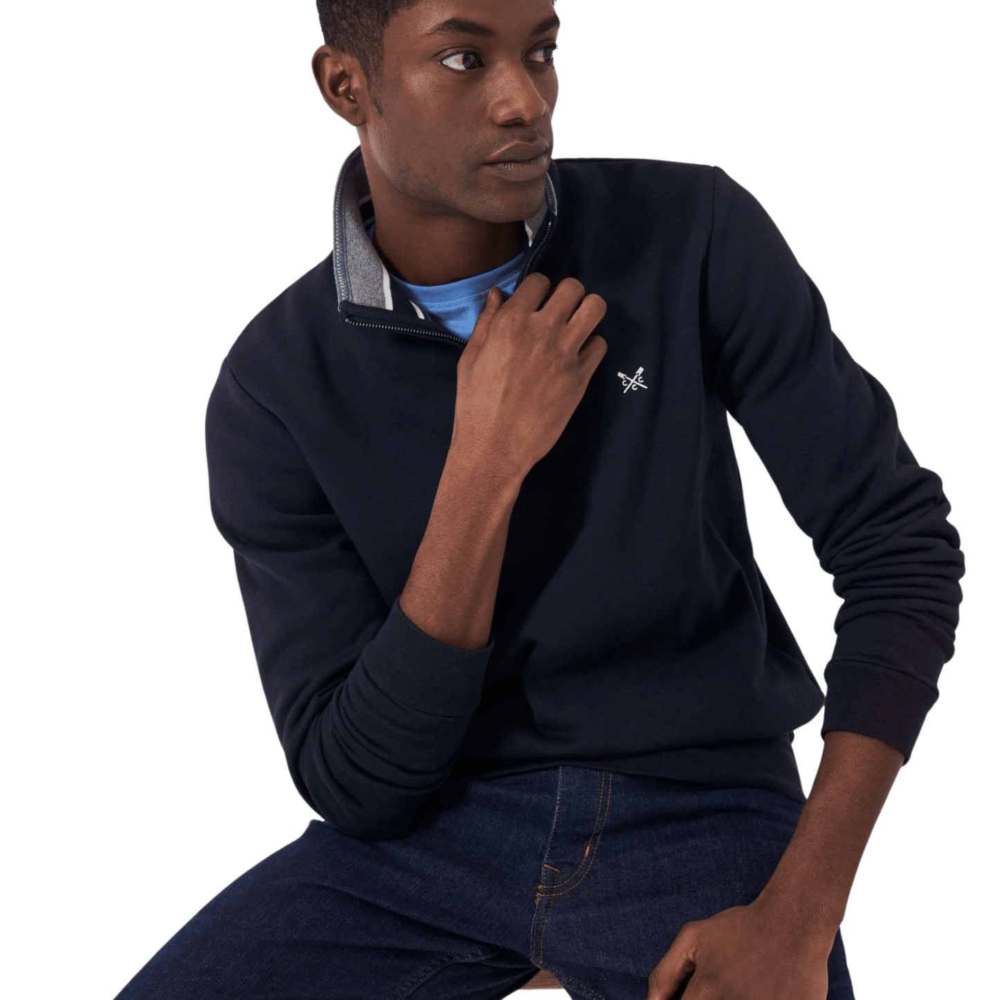 Crew Clothing Mens Classic Half Zip Sweatshirt