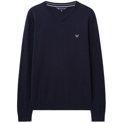 Crew Clothing Mens Organic Cotton V Neck Sweatshirt