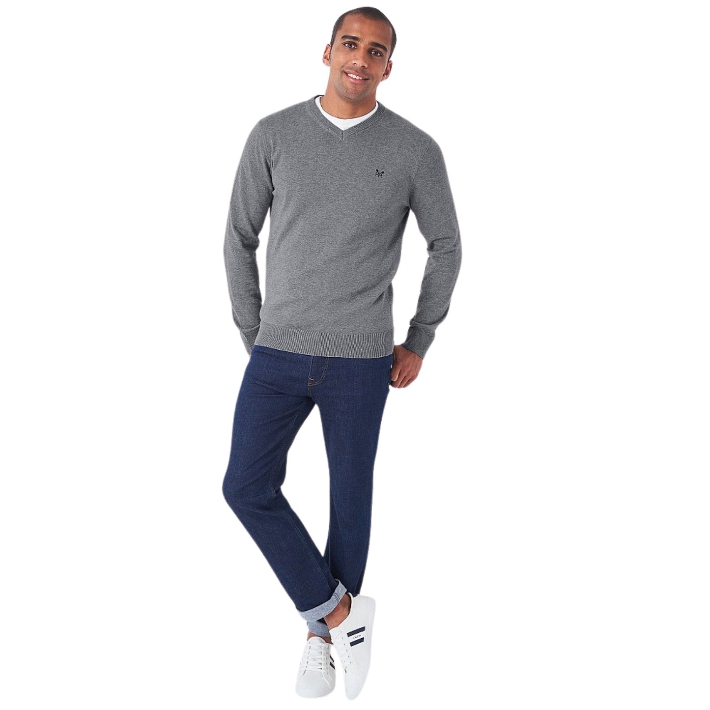 Crew Clothing Mens Organic Cotton V Neck Sweatshirt