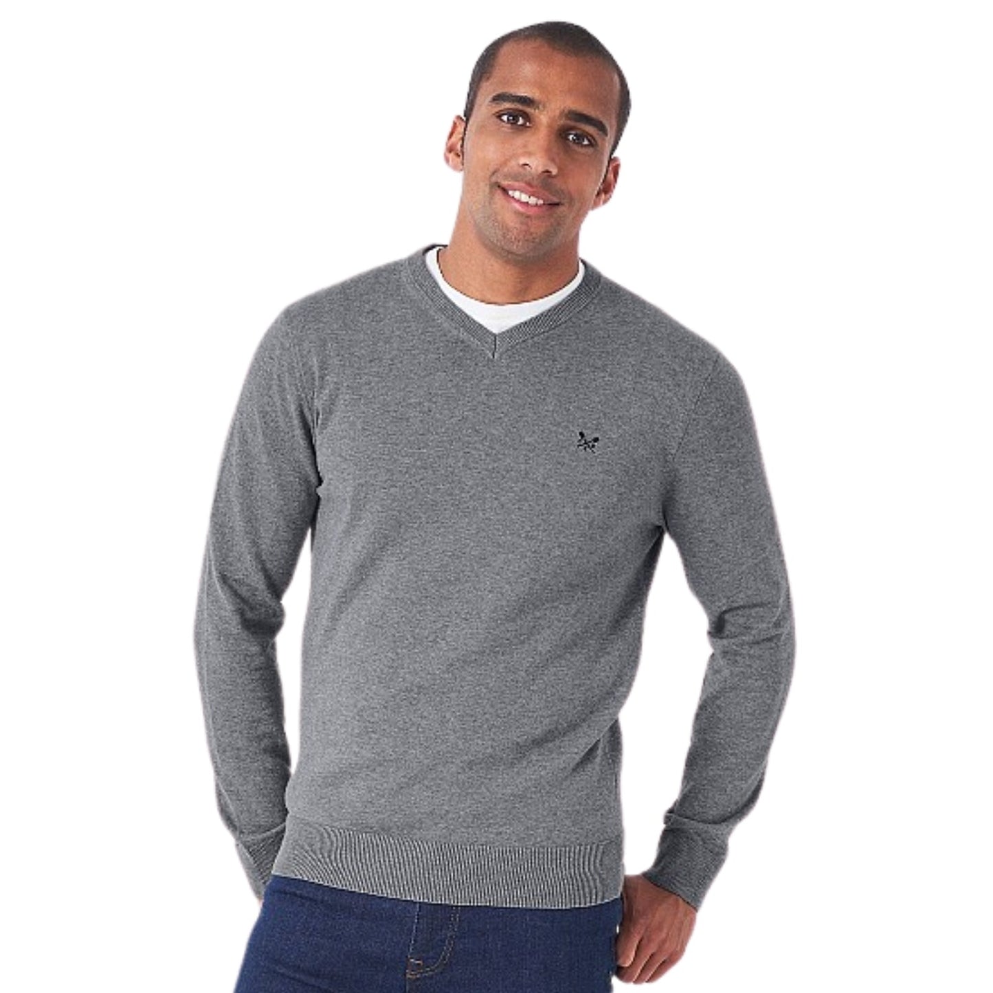 Crew Clothing Mens Organic Cotton V Neck Sweatshirt