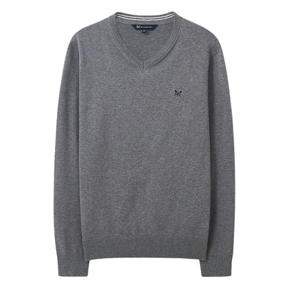 Crew Clothing Mens Organic Cotton V Neck Sweatshirt