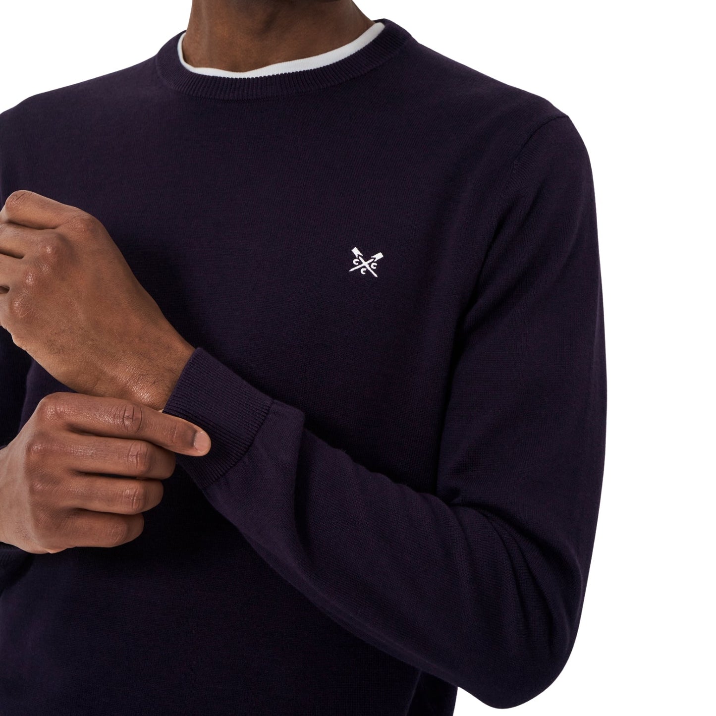 Crew Clothing Mens Organic Cotton Crew Neck Knitwear Jumper