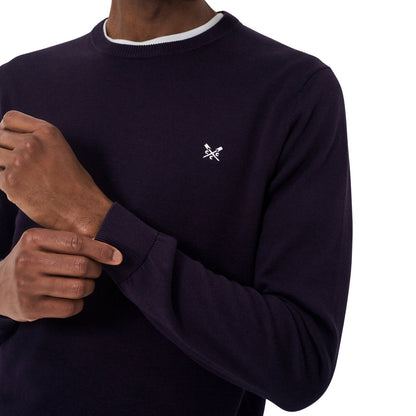 Crew Clothing Mens Organic Cotton Crew Neck Knitwear Jumper