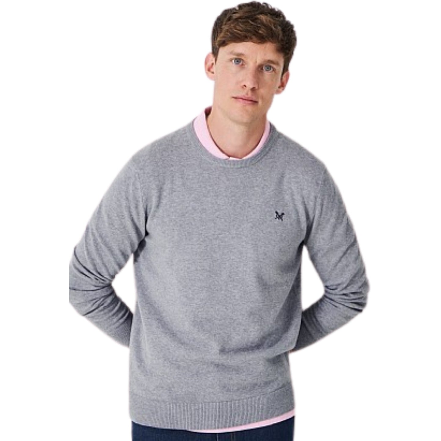 Crew Clothing Mens Organic Cotton Crew Neck Knitwear Jumper
