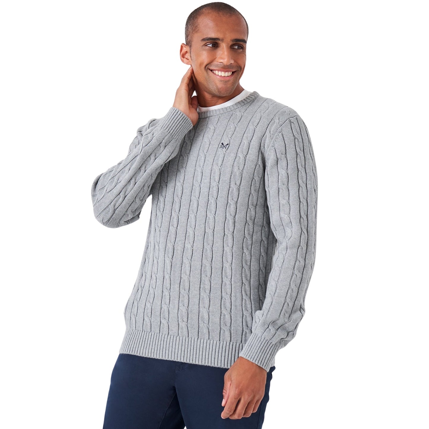 Crew Clothing Mens Oarsman Organic Cable Crew Knitwear Jumper