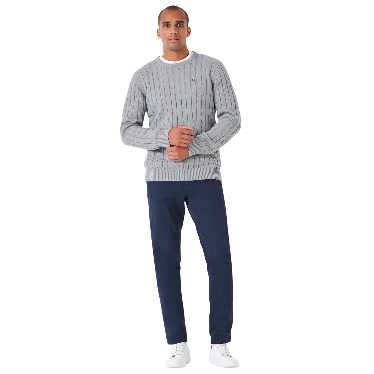 Crew Clothing Mens Oarsman Organic Cable Crew Knitwear Jumper