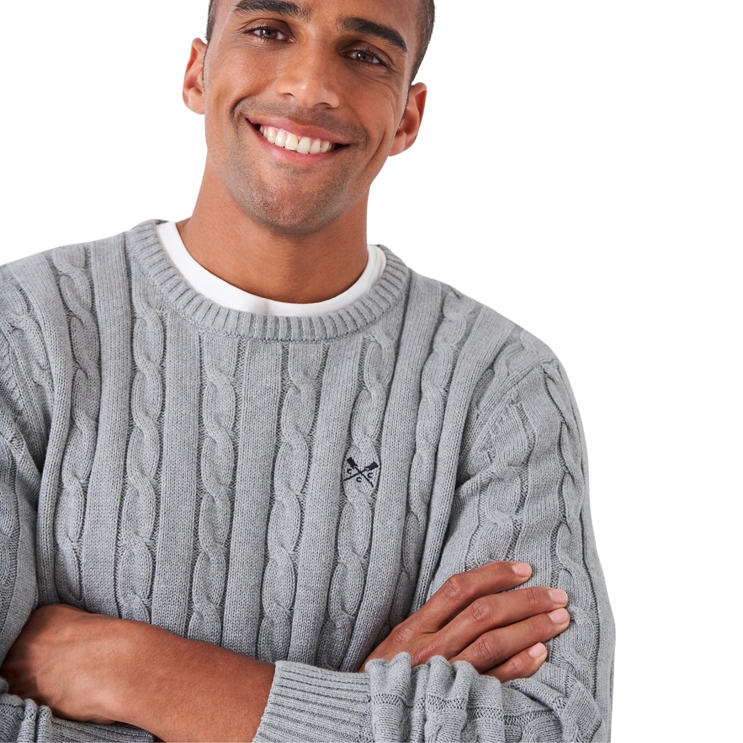 Crew Clothing Mens Oarsman Organic Cable Crew Knitwear Jumper