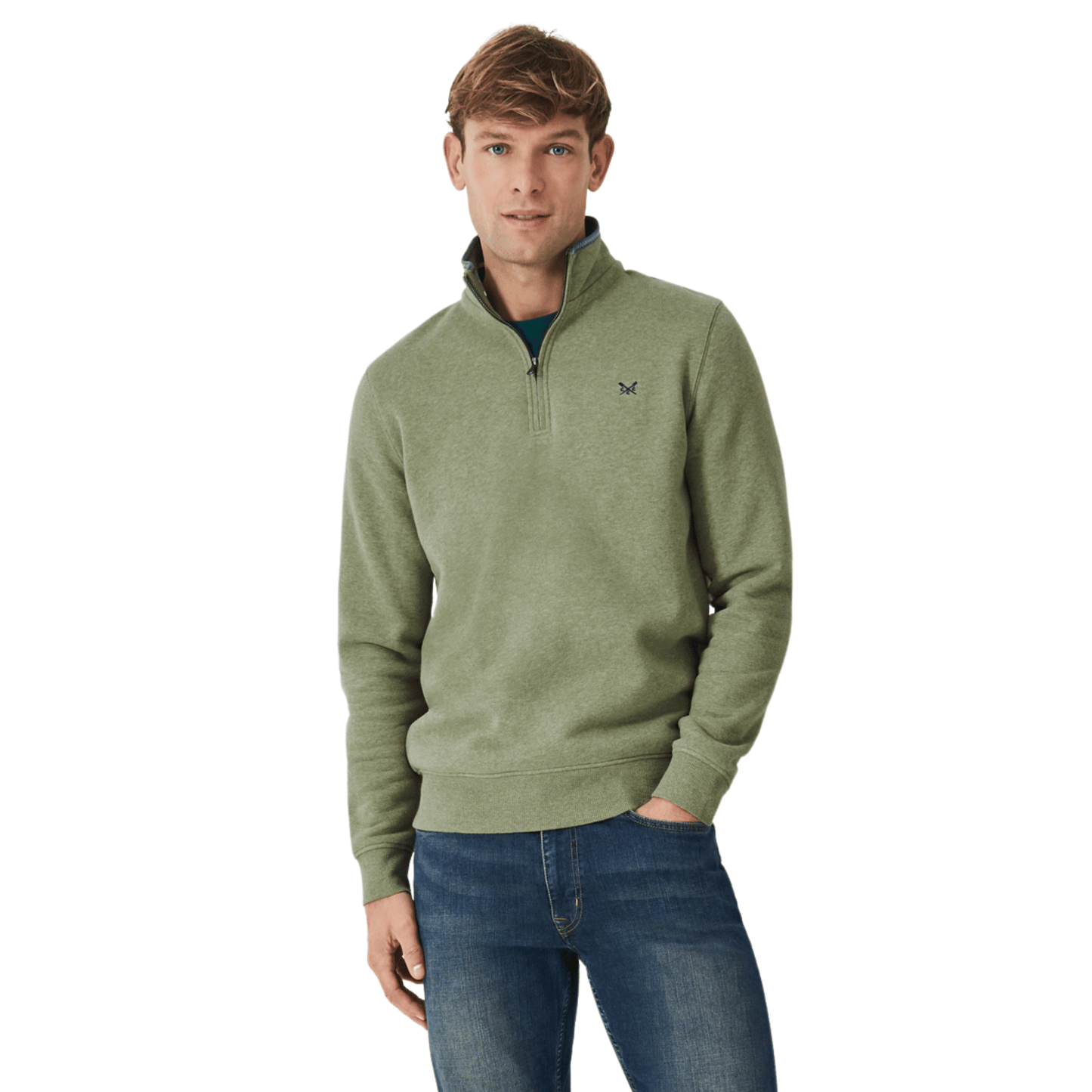 Crew Clothing Mens Classic Half Zip Sweatshirt