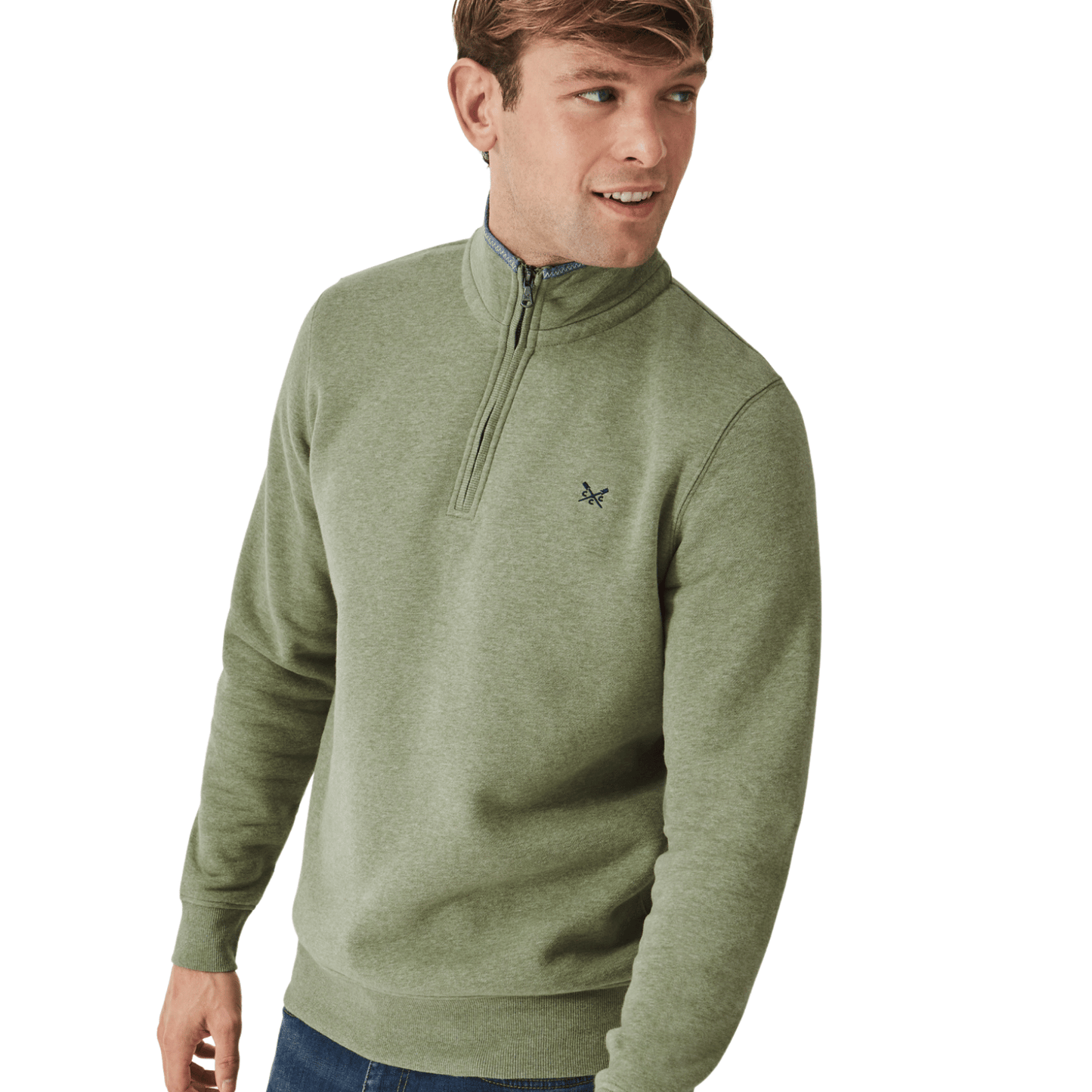 Crew Clothing Mens Classic Half Zip Sweatshirt