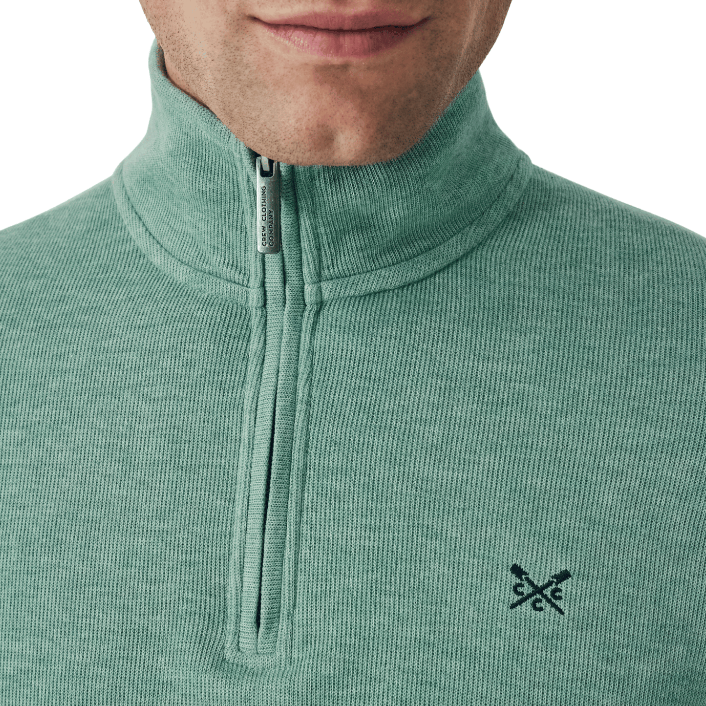 Crew Clothing Mens French Rib Half Zip Sweatshirt