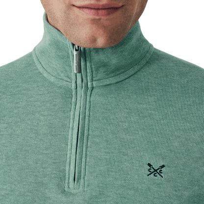 Crew Clothing Mens French Rib Half Zip Sweatshirt
