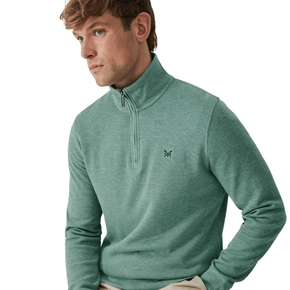 Crew Clothing Mens French Rib Half Zip Sweatshirt