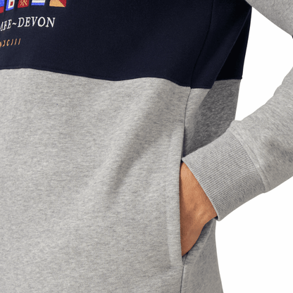 Crew Clothing Mens Cut And Sew Graphic Half Zip Sweatshirt