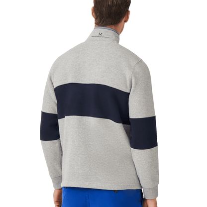 Crew Clothing Mens Cut And Sew Graphic Half Zip Sweatshirt