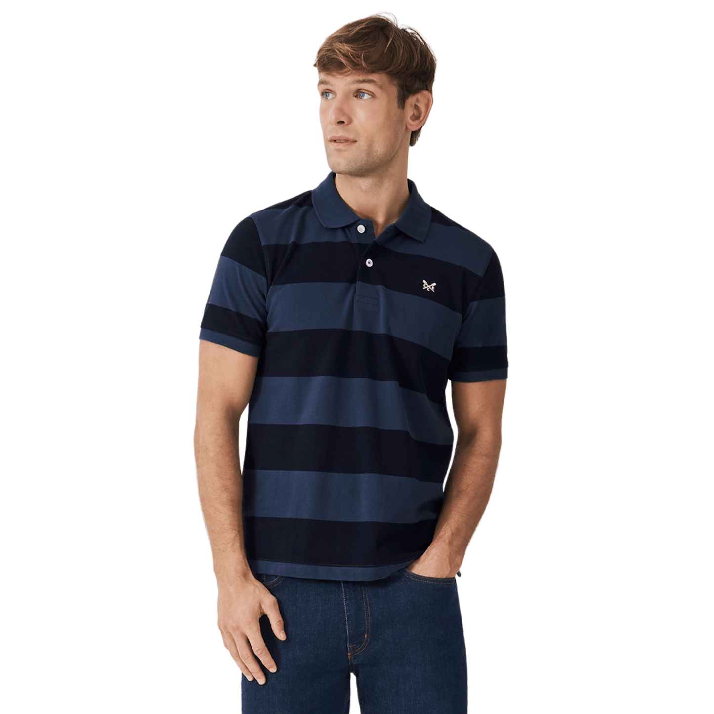 Crew Clothing Mens Heritage Stripe Short Sleeve Polo Shirt