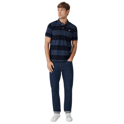 Crew Clothing Mens Heritage Stripe Short Sleeve Polo Shirt