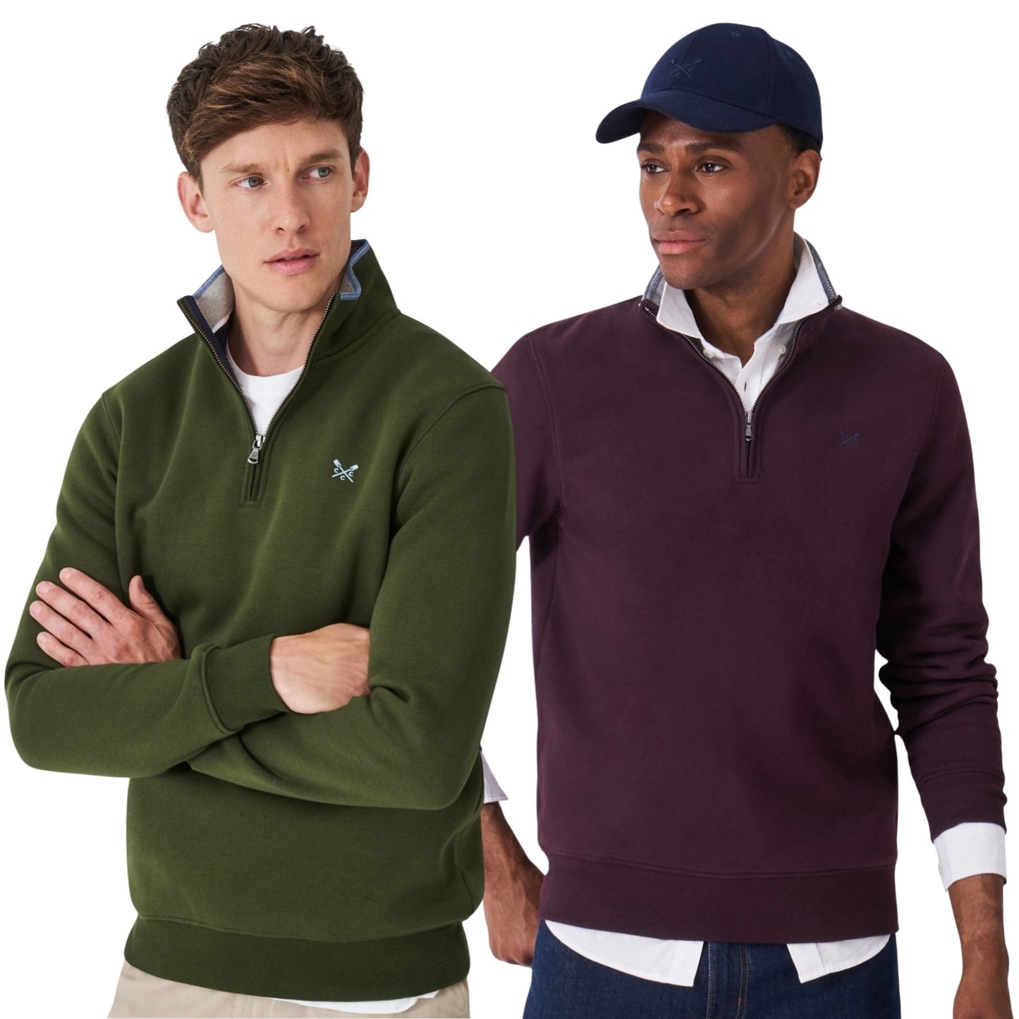 Crew Clothing Mens Classic Half Zip Sweatshirt