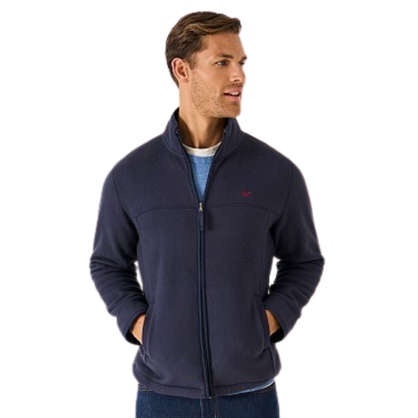 Crew Clothing Mens Aldringham Full Zip Fleece