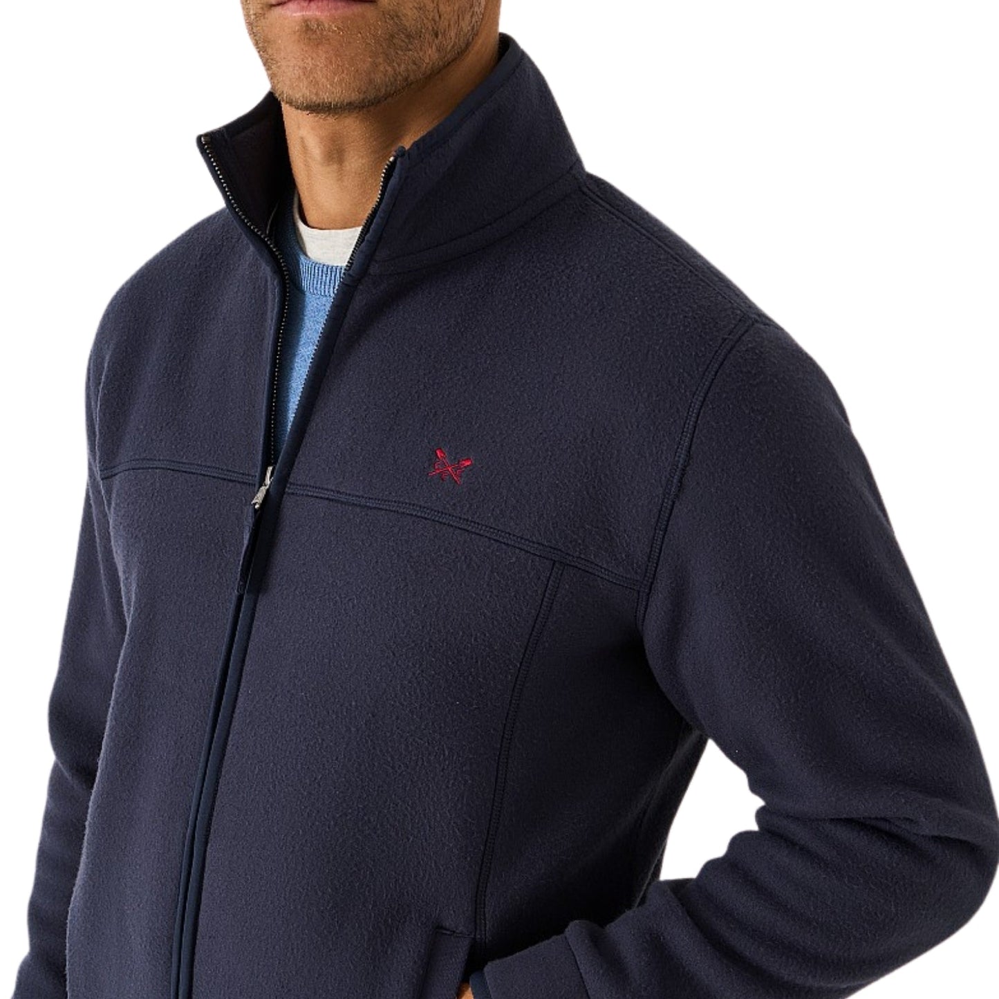 Crew Clothing Mens Aldringham Full Zip Fleece