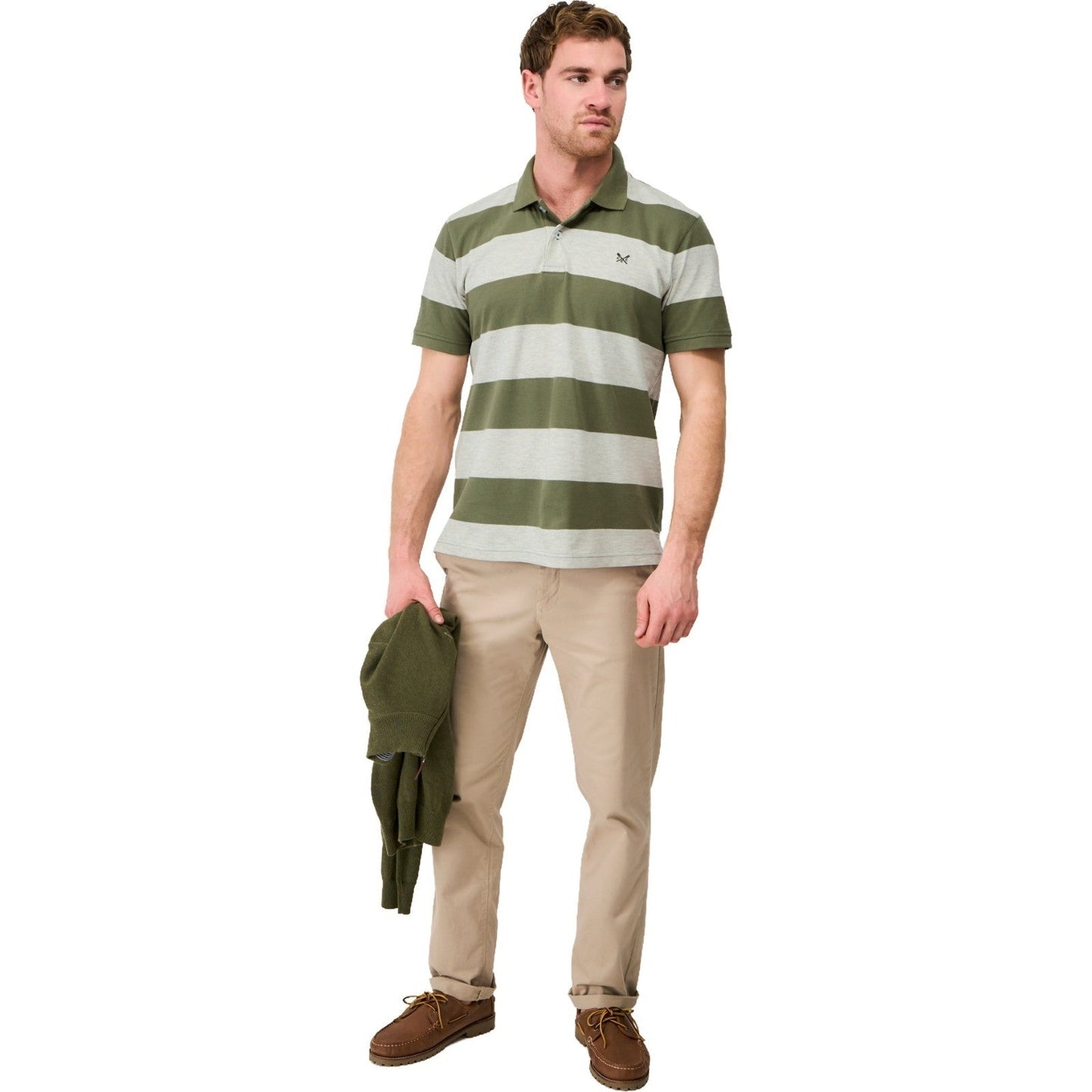 Crew Clothing Mens Heritage Stripe Short Sleeve Polo Shirt