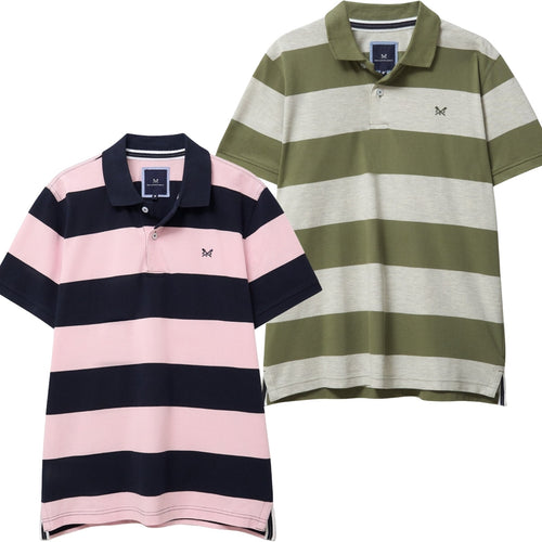 Crew Clothing Mens Heritage Stripe Short Sleeve Polo Shirt