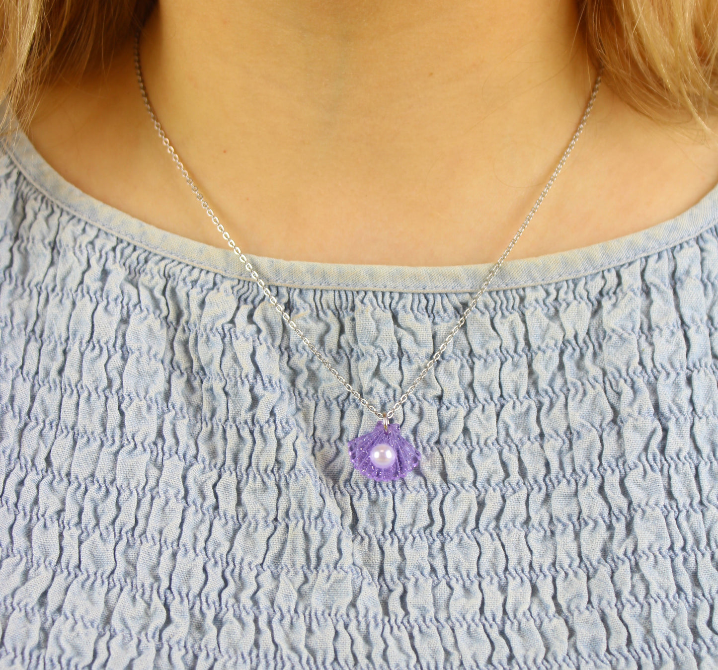 What The Shelly Necklace - Purple