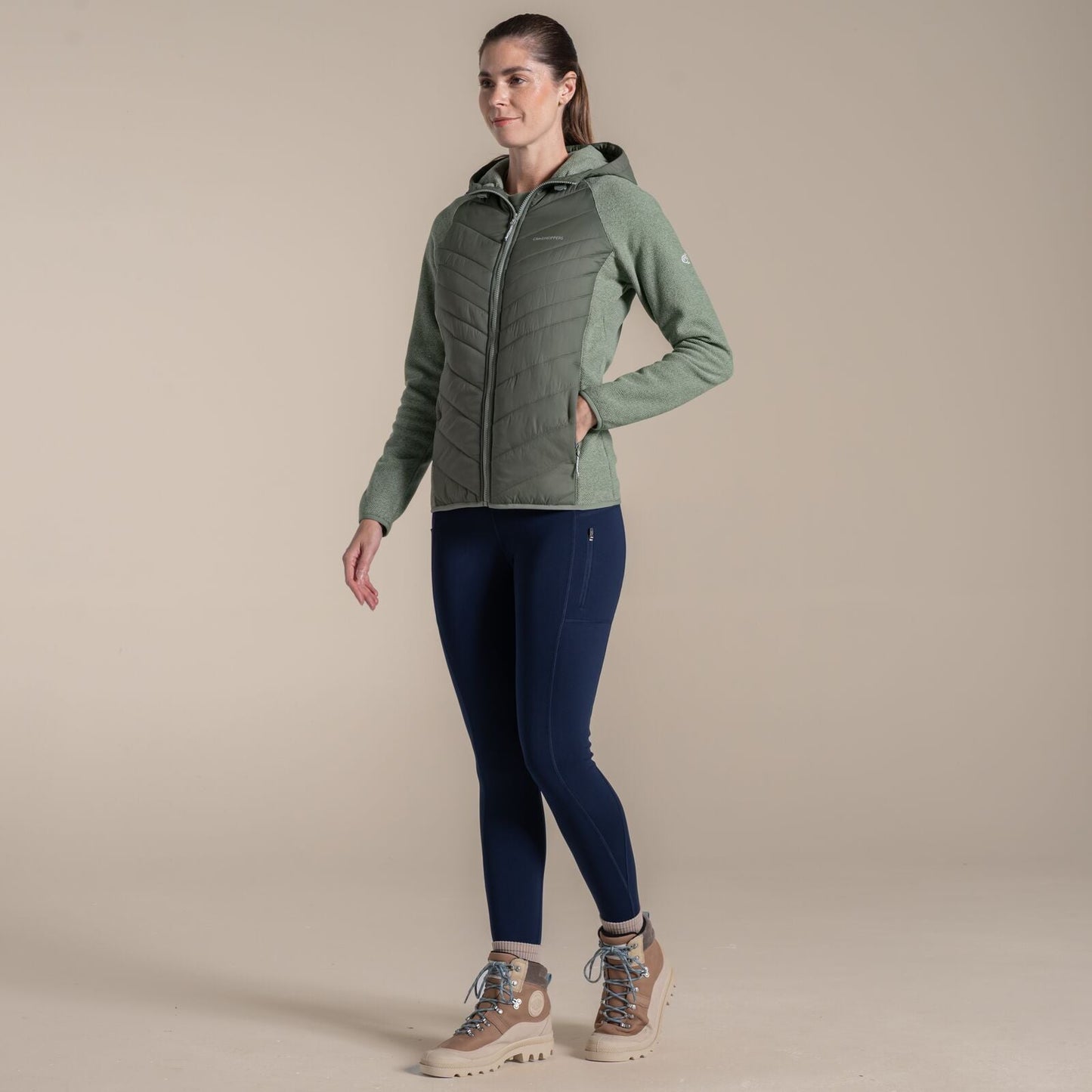 Craghoppers Womens Zayas Hybrid Full Zip Fleece