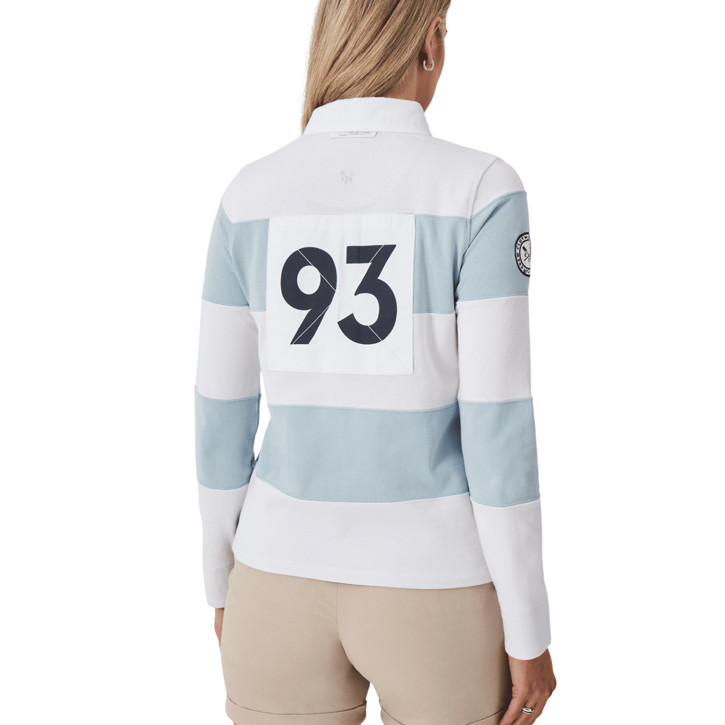 Crew Clothing Womens Longsleeve Stripe Rugby T-Shirt