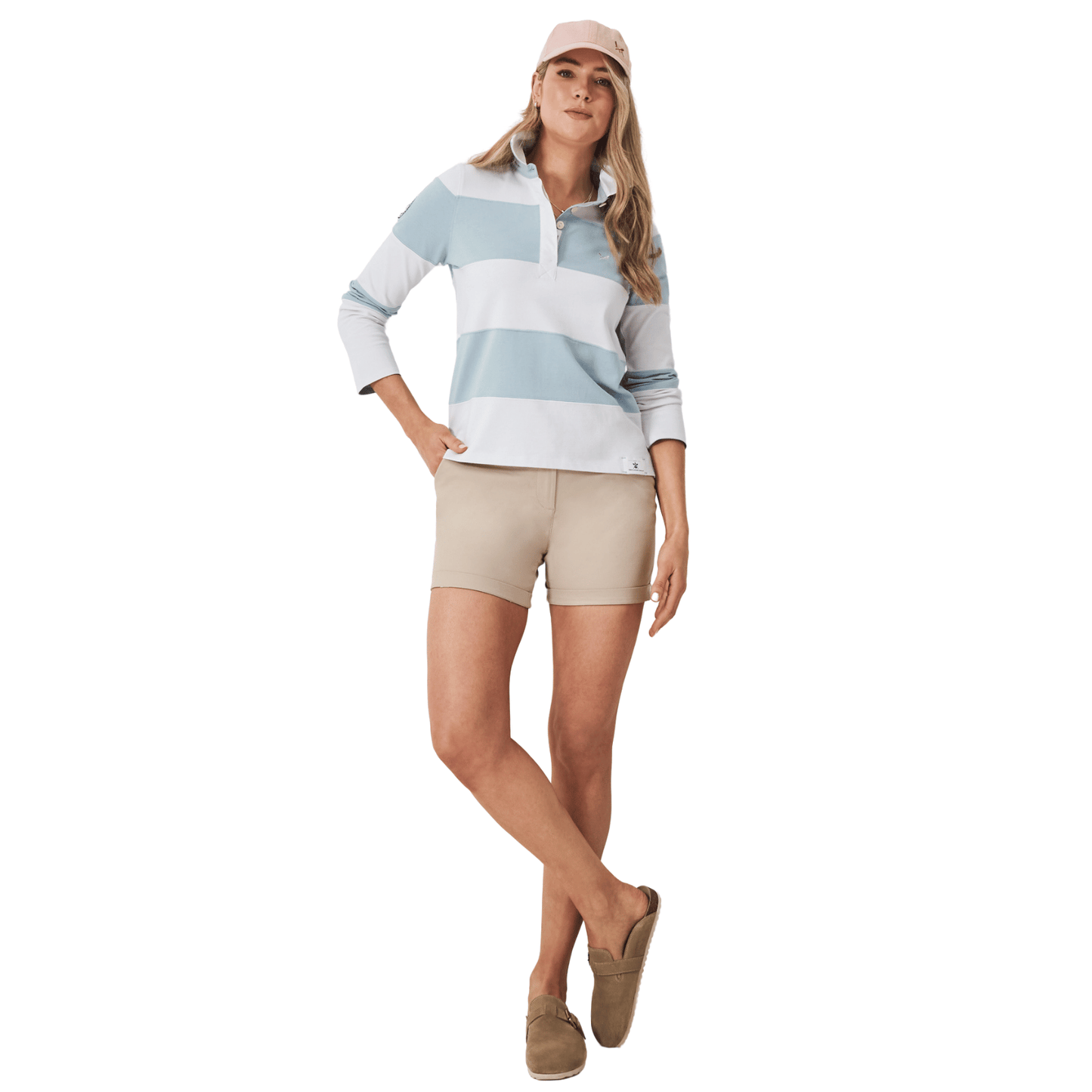 Crew Clothing Womens Longsleeve Stripe Rugby T-Shirt