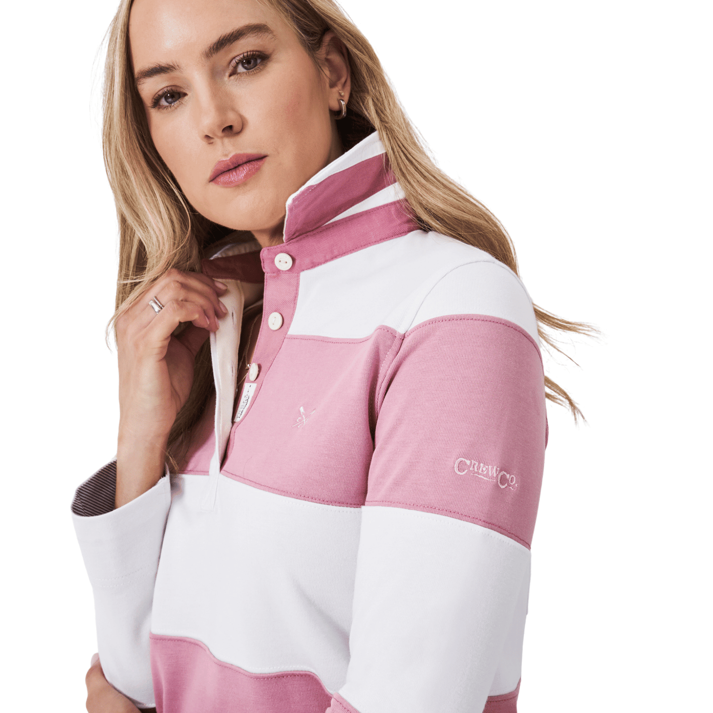Crew Clothing Womens Longsleeve Stripe Rugby T-Shirt