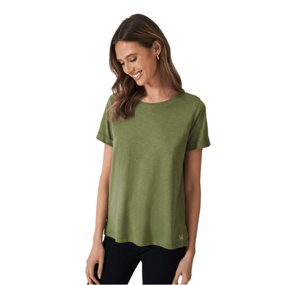 Crew Clothing Womens Slub Crew Neck T-Shirt