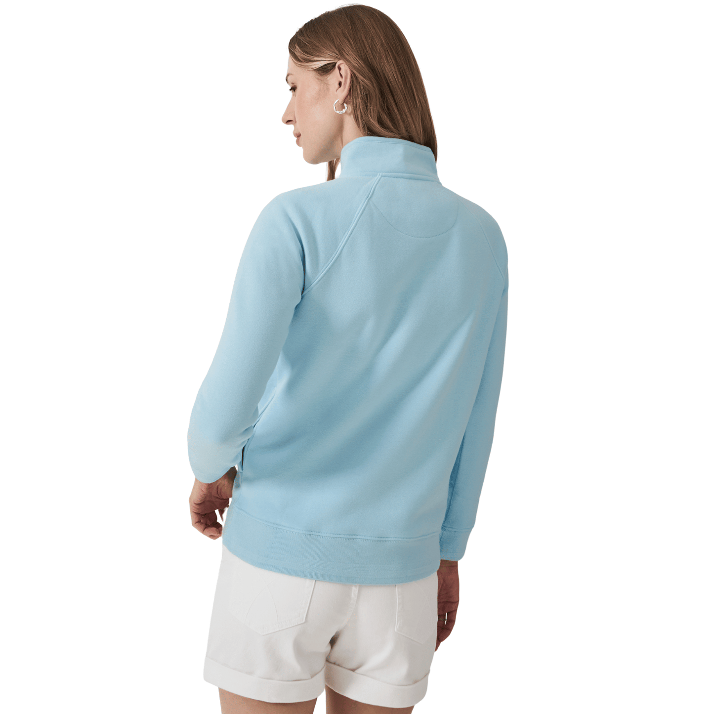 Crew Clothing Womens Cotton Blend Half Zip Sweatshirt