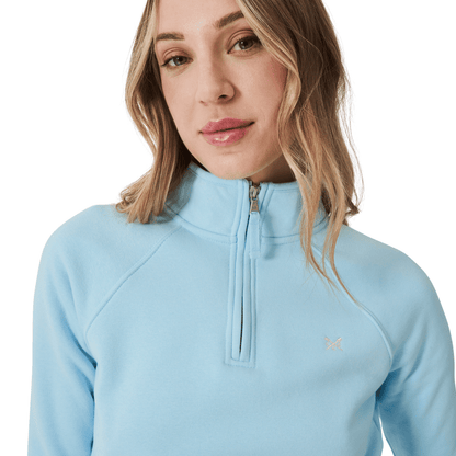 Crew Clothing Womens Cotton Blend Half Zip Sweatshirt