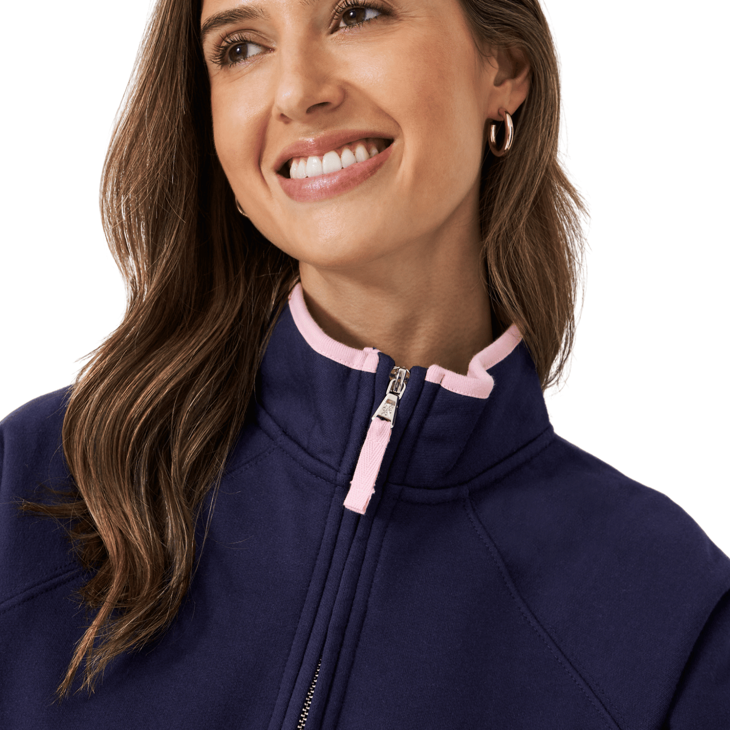 Crew Clothing Womens Cotton Blend Half Zip Sweatshirt
