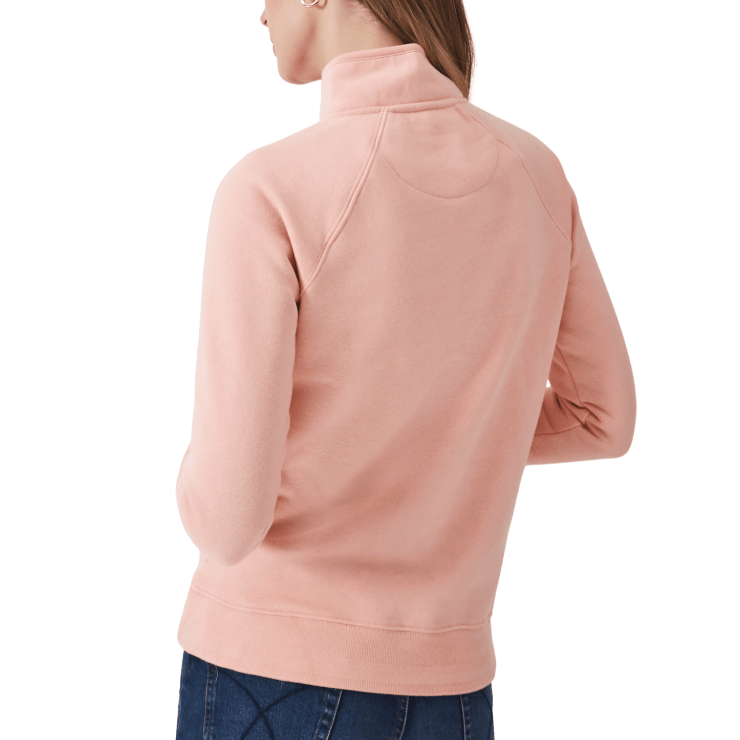 Crew Clothing Womens Cotton Blend Half Zip Sweatshirt