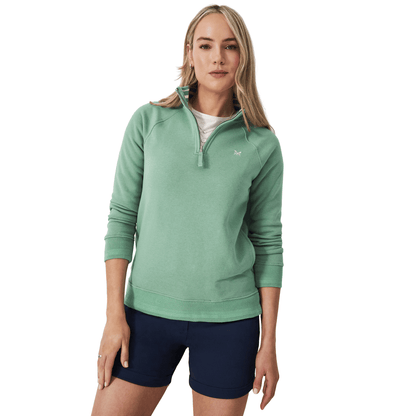 Crew Clothing Womens Cotton Blend Half Zip Sweatshirt