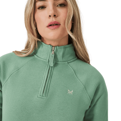 Crew Clothing Womens Cotton Blend Half Zip Sweatshirt