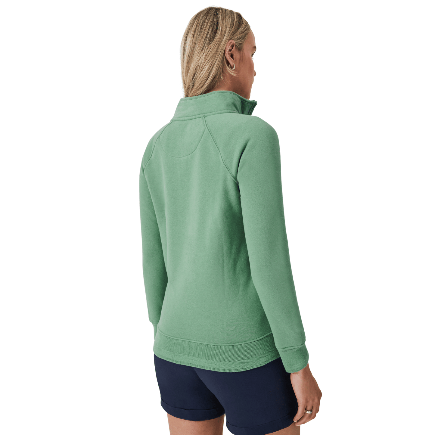 Crew Clothing Womens Cotton Blend Half Zip Sweatshirt