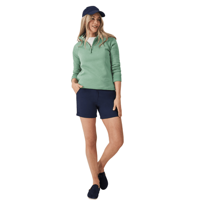 Crew Clothing Womens Cotton Blend Half Zip Sweatshirt