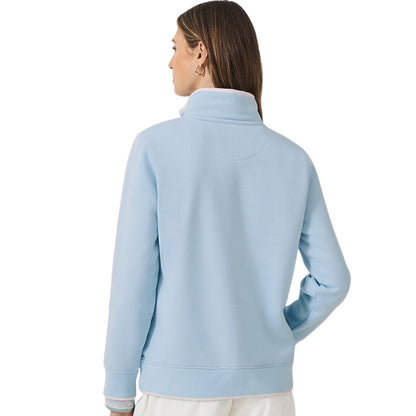 Crew Clothing Womens Panelled Stripe Half Zip Sweatshirt