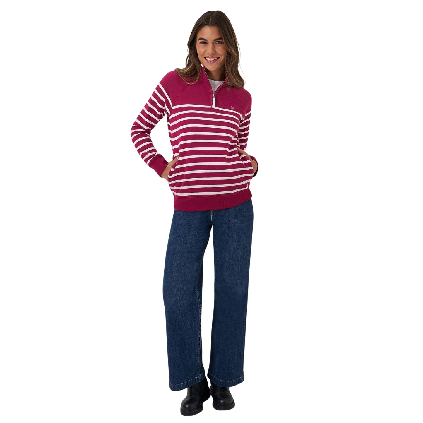 Crew Clothing Womens Half Zip Sweat Sweatshirt