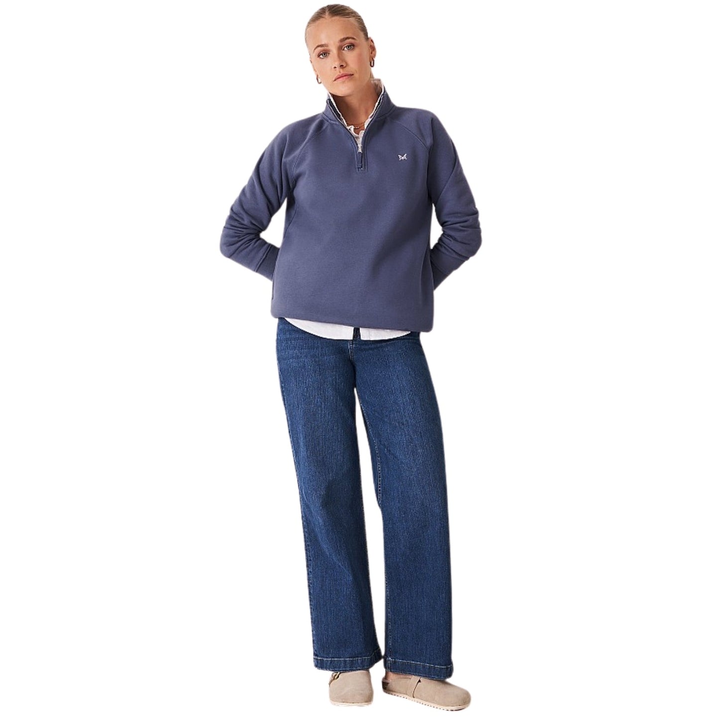 Crew Clothing Womens Half Zip Sweat Sweatshirt